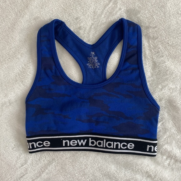 New Balance blue camo sports racerback bra - Picture 2 of 16